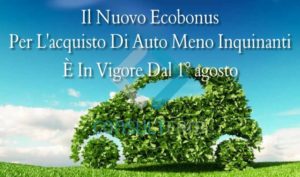 Il Nuovo Ecobonus per l’acquisto di auto meno inquinanti è in vigore dal 1° agosto