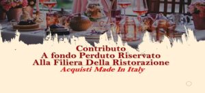Contributo A Fondo Perduto Riservato Alla Filiera Della Ristorazione