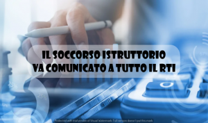 Il Soccorso Istruttorio Va Comunicato A Tutto Il RTI